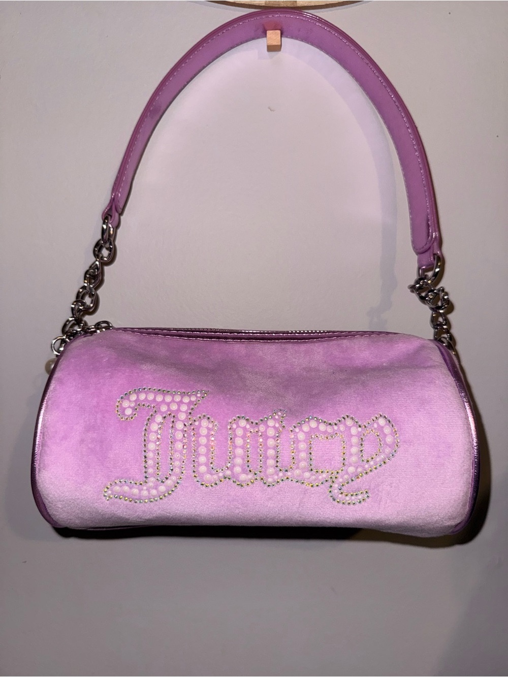 Juicy Couture "Let It Shine" Velour Barrel Bag NWOT